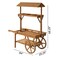 Vintiquewise Wooden 3 Tier Rolling Table Cart With 2 Wheels QI004640 - alternate 6